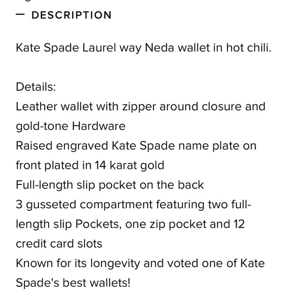 Kate Spade Wallet♠️♥️♠️♥️ - Picture 8 of 8